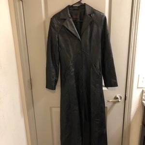 Danier Full Length Leather Trench Coat